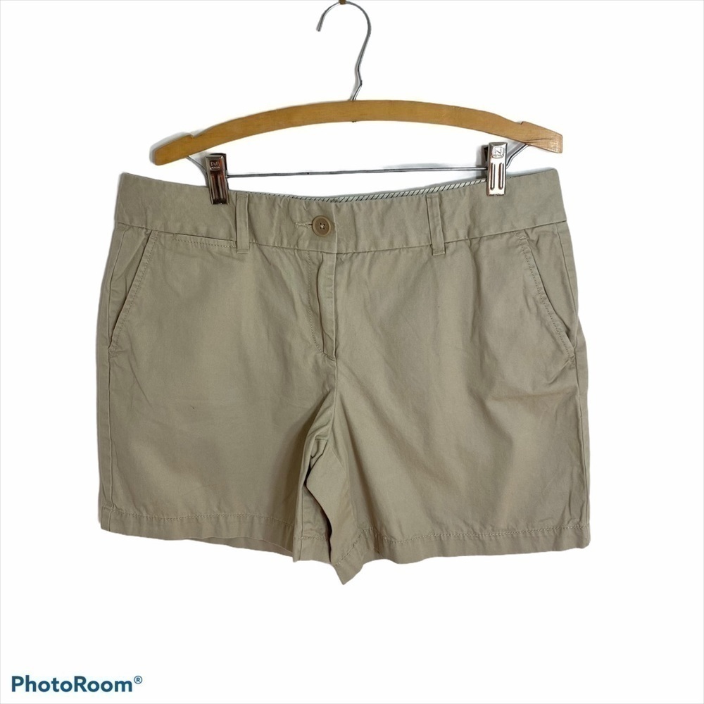 Loft Khaki Tan Flat Front Shorts Women’s 10